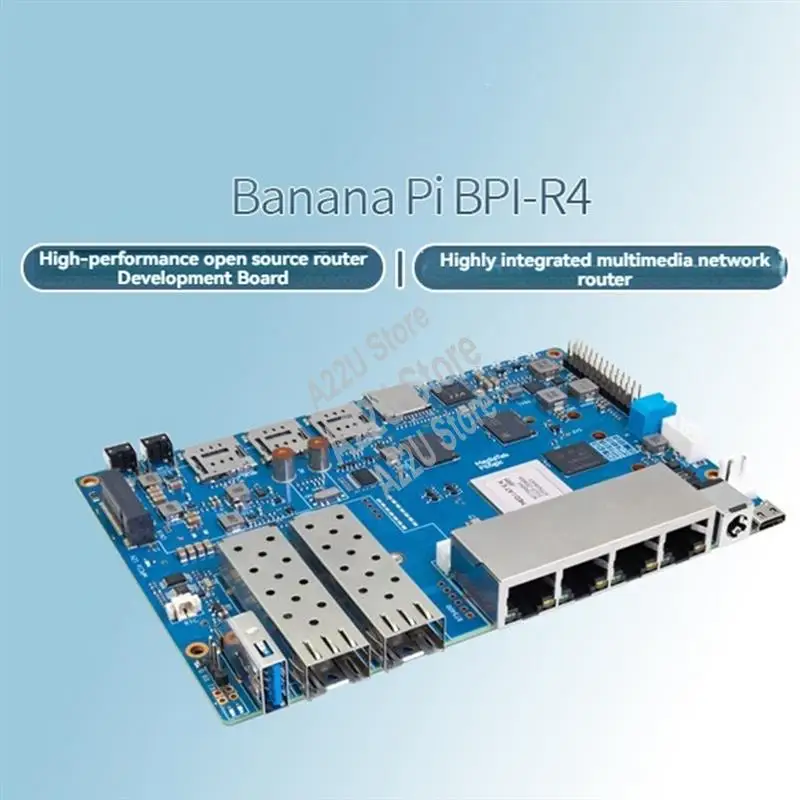 

Hot-For Banana Pi BPI-R4 Router Development Board 4GB RAM MT7988A With 2 SFP High-Performance Open-Source Router Board