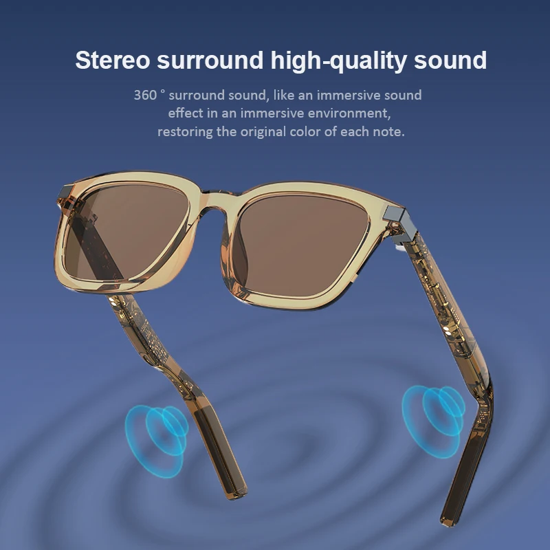 Unisex Bluetooth Smart Glasses Waterproof Outdoor Cycling Headset with Music Playback And Call Function for Android & IOS