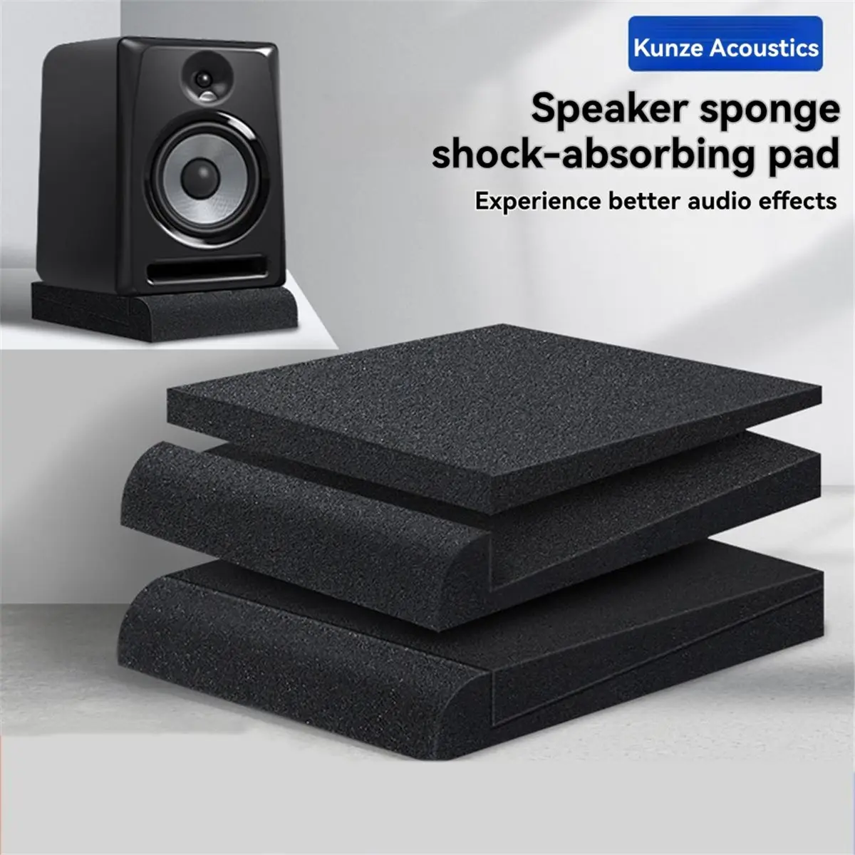 SCLS Studio Monitor Speaker Isolation Foam Pads for Sound Proofing Enhanced Audio Clarity and Vibrate Reduction