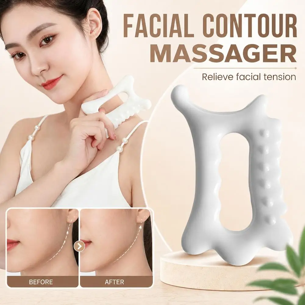 Ergonomic Versatile Handheld Gua Sha Board for Face & Body - Non-Ceramic, Gua Sha Massage Tool, Relaxation and Beauty Massager