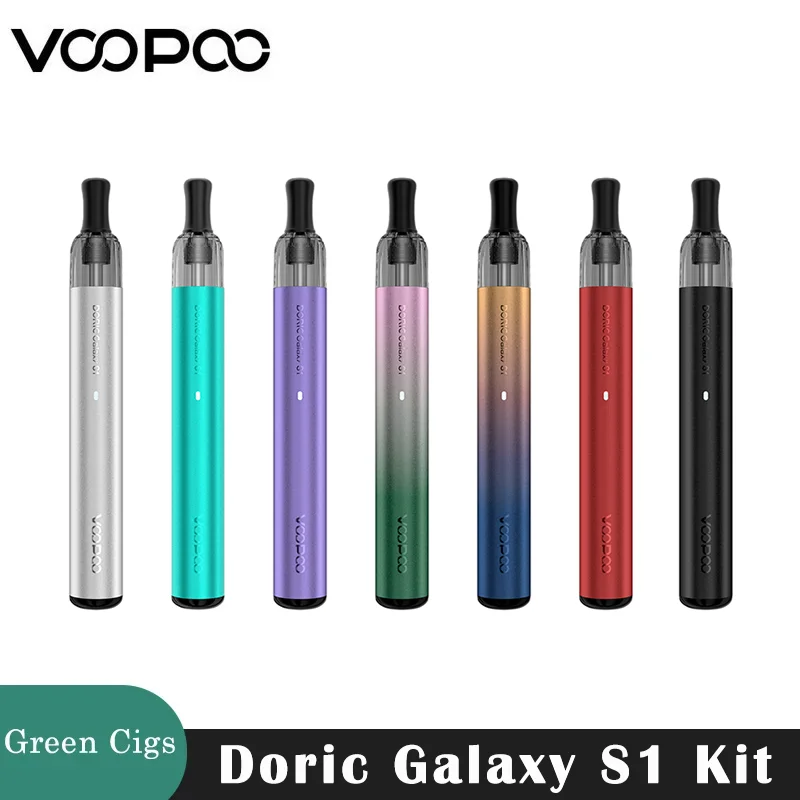 الأصلي VOOPOO Doric Galaxy S1 Pod Kit 16W Vape 800mAh بطارية 2ml خرطوشة مع 0.7ohm لفائف E السجائر المرذاذ