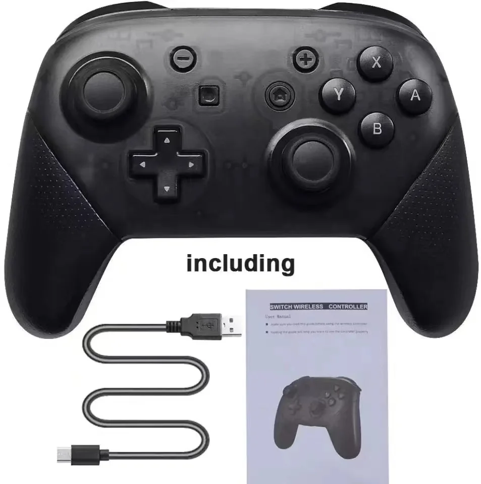 Manette de jeu sans fil Bluetooth OLED pour Nintendo Switch Pro, manette de jeu Mando, manette de jeu T4 Pro pour Nintendo Switch Lite et Switch