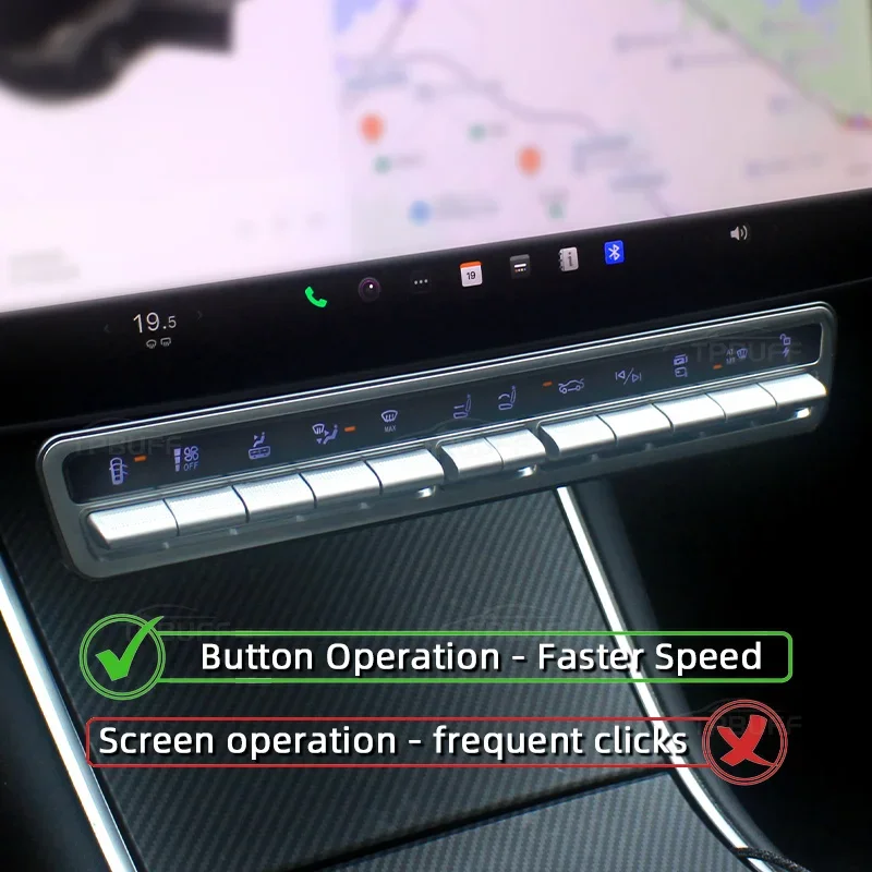 TPBUFF Physical Control Button for Tesla Model 3 Y 2019-2024 Multi-function Center Control Panel Switch Buttons 2023 Accessories
