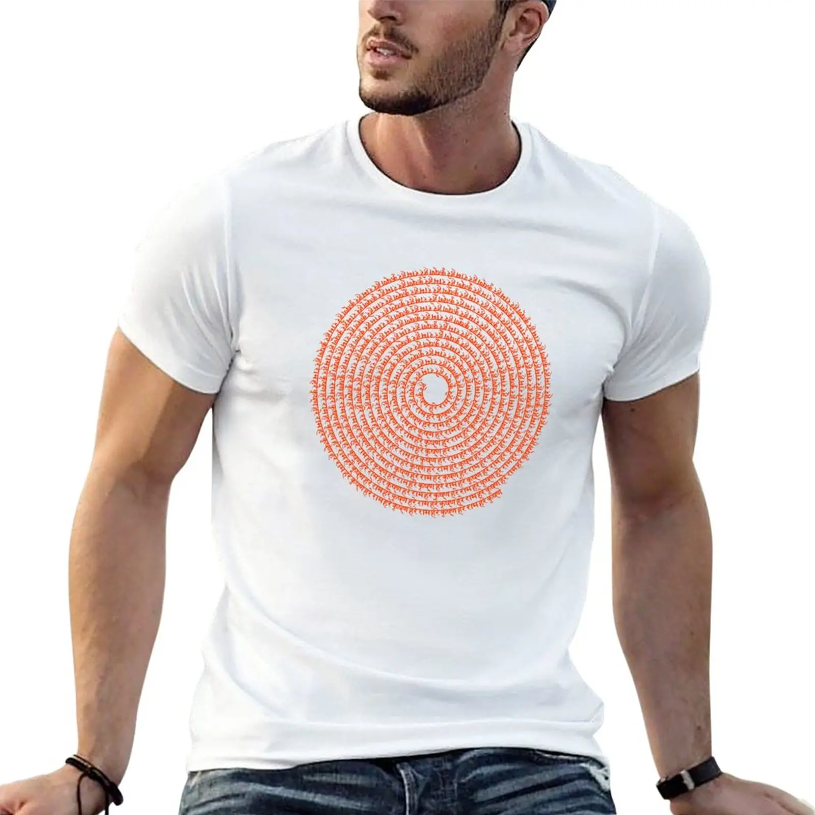

SPIRAL MALA - 108 HARE KRISHNA HARE RAM MANTRA T-Shirt tops customizeds animal prinfor boys t shirts for men cotton