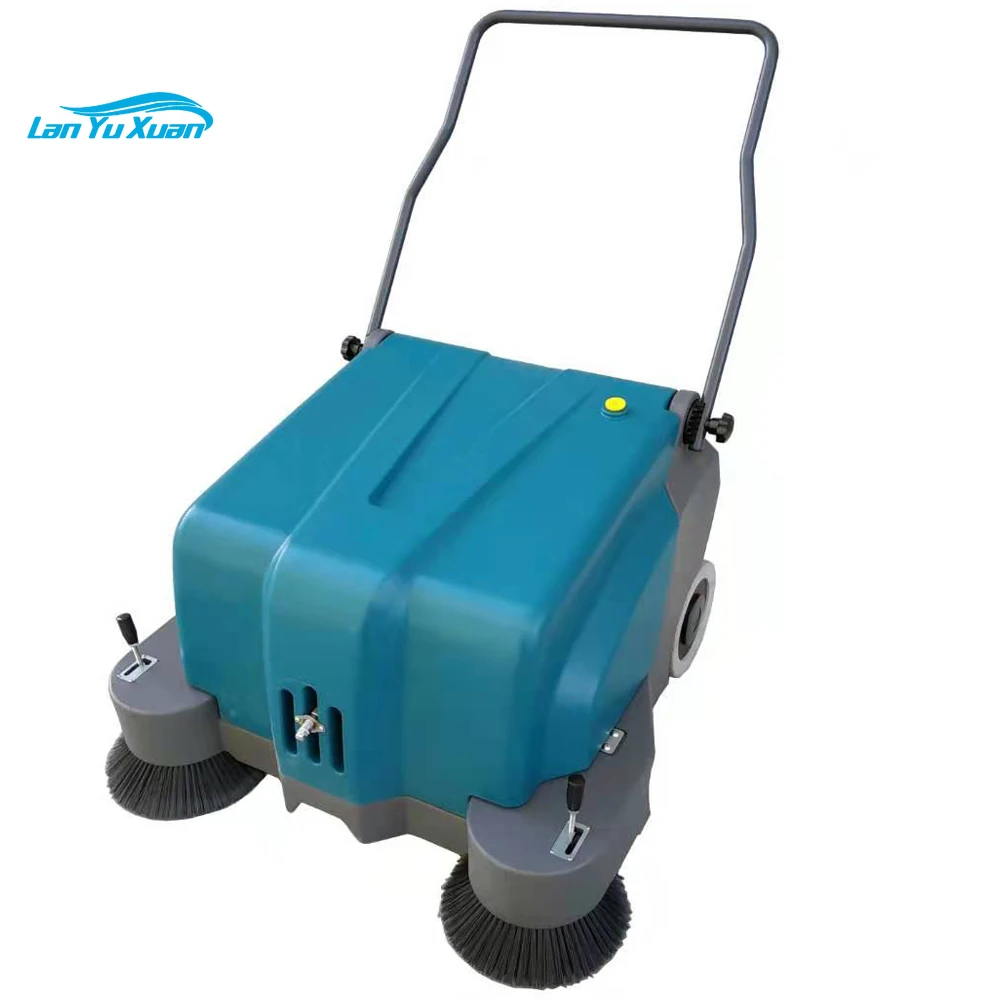 

S1000 new model hand push floor cleaning machine sweeper with full rotomolding shell