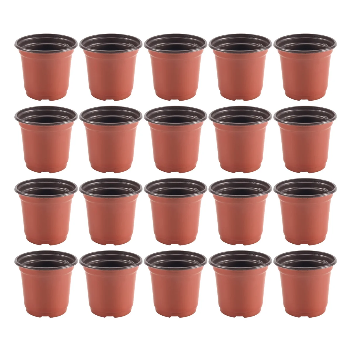 200Pcs 4 inch Plastic Flower Seedlings Nursery Supplies Planter Pot/Pots Containers Seed Starting Pots Planting Pots