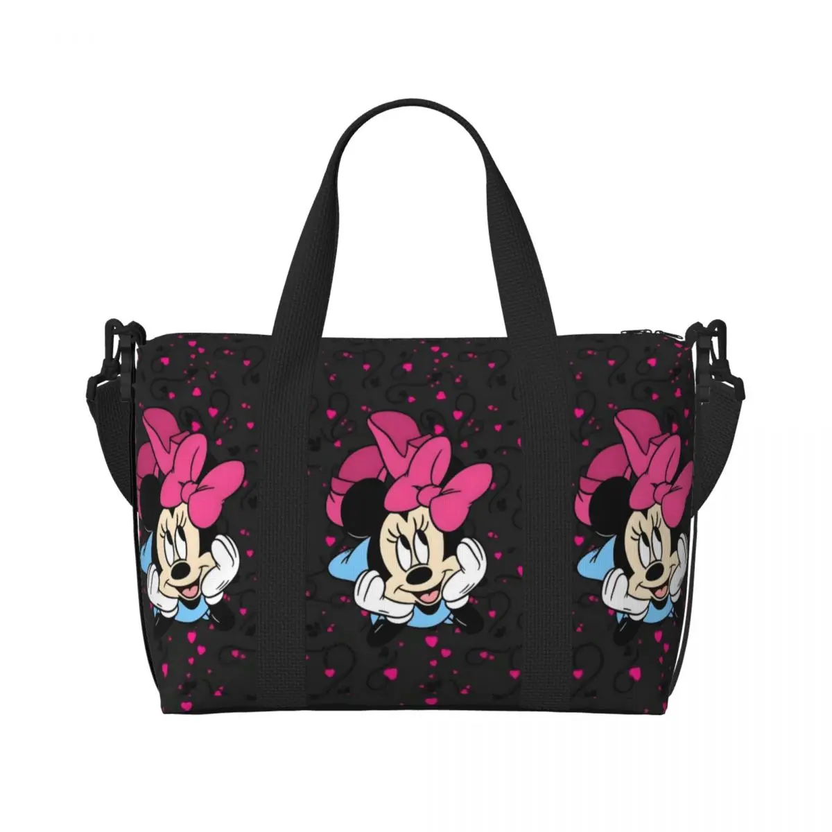 

Custom Mickey Mouse Tote Bag for Women Big Capacity Cute Cartoon Beach Gym Travel Bags