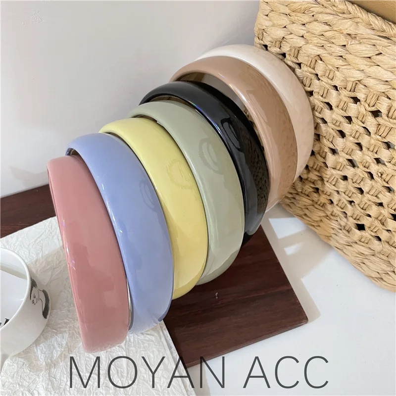 New retro summer leather hair band sponge girls wash face headband elegant makeup headband fashion headdress accessories