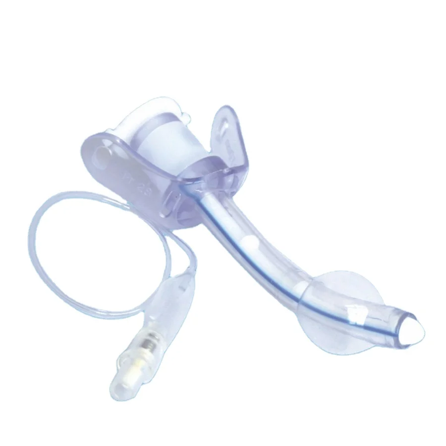 Silicone Medical Cuffed Disposable Tracheostomy Tube Size