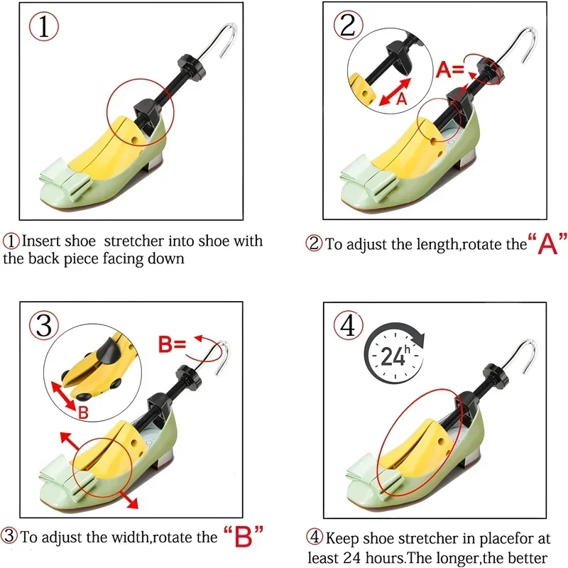 Repacego 1/2pcs Shoe Trees Adjustable Shoe Stretcher Plastic Expander Men Women Unisex Length Width shoes Extender Keeper Heels image 4