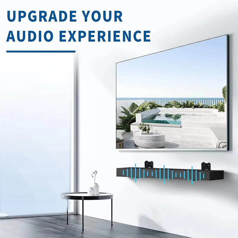 Universal Type 4.72 Inch Sound Bar Wall Mount Bracket Kit For Most Of Soundbars Wall Mount Shelf Mounting Brackets-New