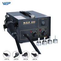 WEP 850 Hot Air Rework Station Air Pump Desoldering Gun Adjustable Temperature Soldering Station For SMD PCB Phone Repair Tool