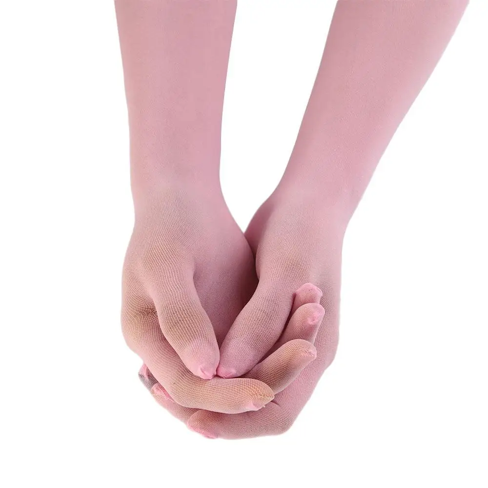 เซ็กซี่ Sheer ผู้หญิงครีมกันแดดไม่มีรอยต่อ Ultra-Thin Mittens เหนือข้อศอกความยาวโปร่งใสถุงมือยาว