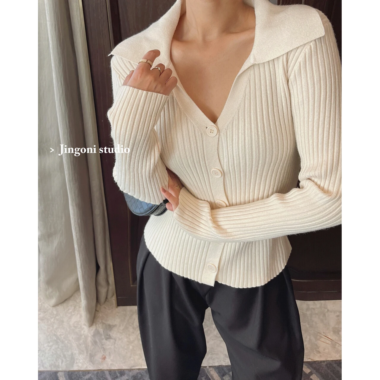 

Women Sweater Knitwears Tops Clothing Korean Fashion Pullovers Vintage Dongdaemun Chic Y2K Long Sleeve Tees New 2023 Chic Spring
