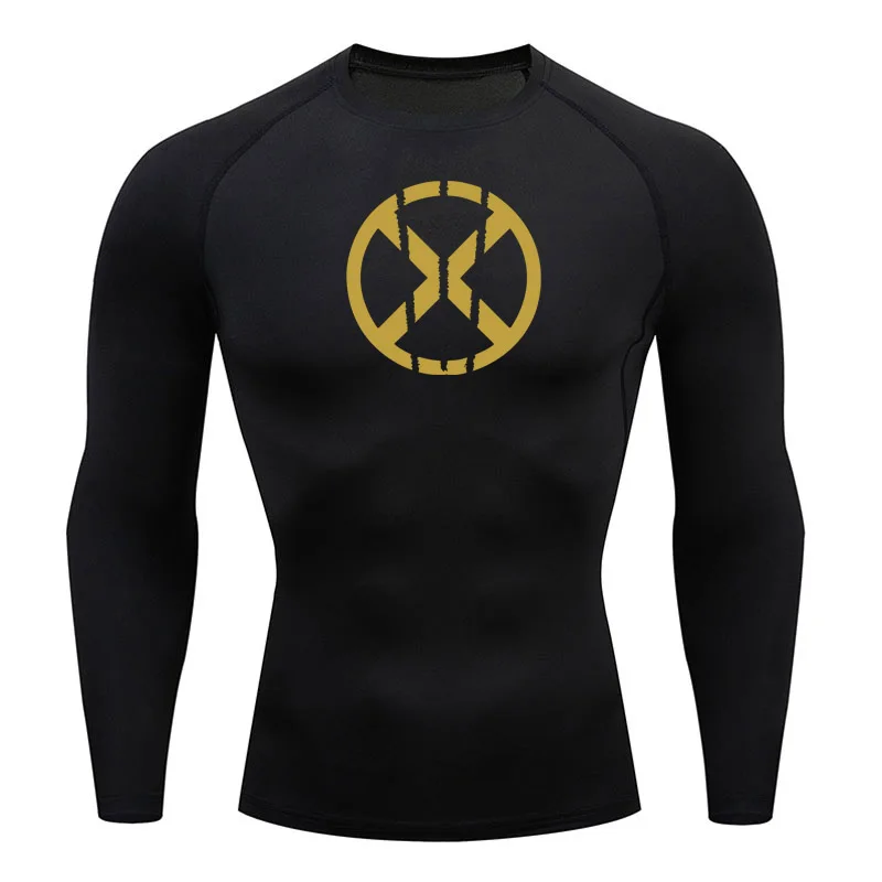 Compression T-shirt Men's Long Sleeve Shirt Sun Protection Tracksuit Quick-drying Base Layer Skin rashgarda MMA Muscle shirt