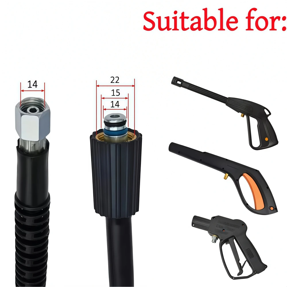 6090psi Pressure Cleaning Machine Hose 5~30m Kink Resistant Hose Car Wash Water Cleaning Extension Hose For Huter Kohler Hammer