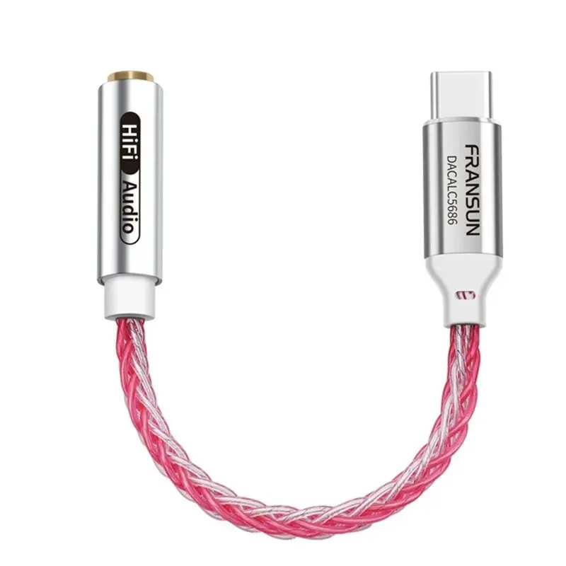 L62A ALC5686 32Bit/384Khz DAC Digital Audio Adapter USB-C To 3.5Mm Headphone Decoding Interface Cable