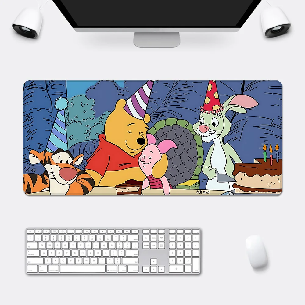 Disneies Winnie The Pooh Mousepad HD Printing Computer Gamers Locking Edge Non-slip Mouse Pad XXL90x40cm Keyboard PC Desk Pad