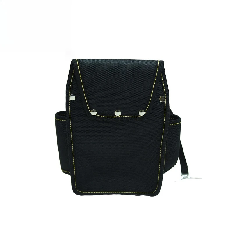 2025 New Tool Pouch，2-Pouches and 3 Screwdriver Loops Construction, Heavy-Duty Tool Bag with Adjustable Belt for Electrici