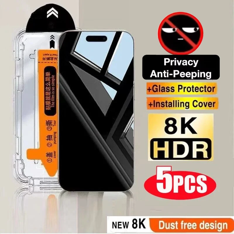 

Dust Free Install Anti Spy Screen Protector For Realme 12 Lite 13 15T 14X 11 10 16 Pro Plus 5G 4G Privacy Tempered Glass Film