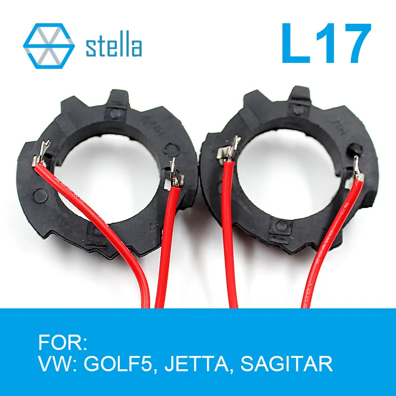 Stella 2pcs H7 LED headlight Holders/Adapters Lamp Base for VW GOLF 5,JETTA,old SAGITAR LED conversion kit Headlight Accessories