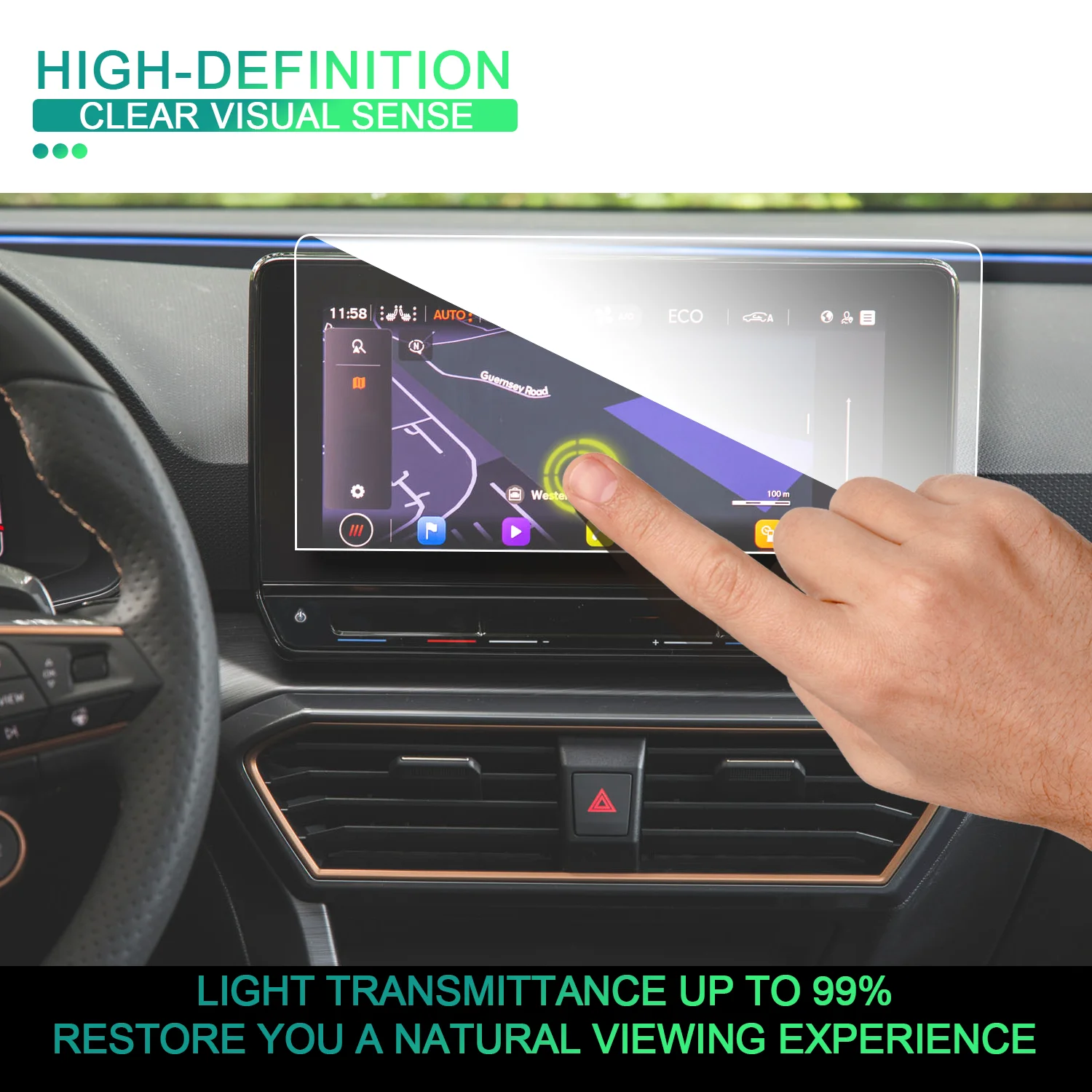 For Leon MK4 / Cupra Formentor 2023 10-Inch Car Navigation Touchcenter Screen Protector Auto Interior For Leon MK4 Accessories