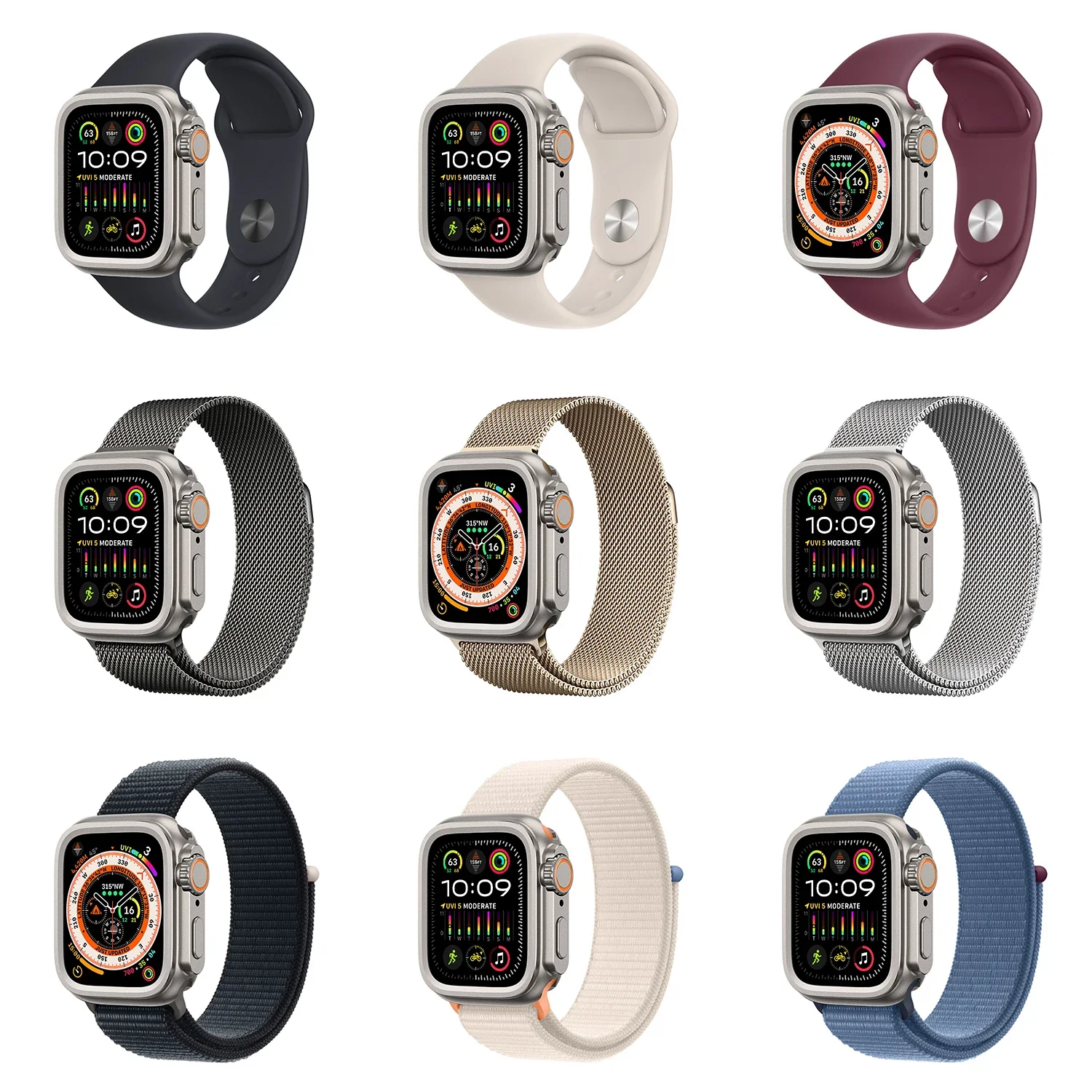 Zinc Alloy Case For Apple Watch Series 9 8 7 45mm Seconds Change to Ultra 2/1 49mm Protection Shell iWatch 6 5 4 SE 44mm Cover image 3