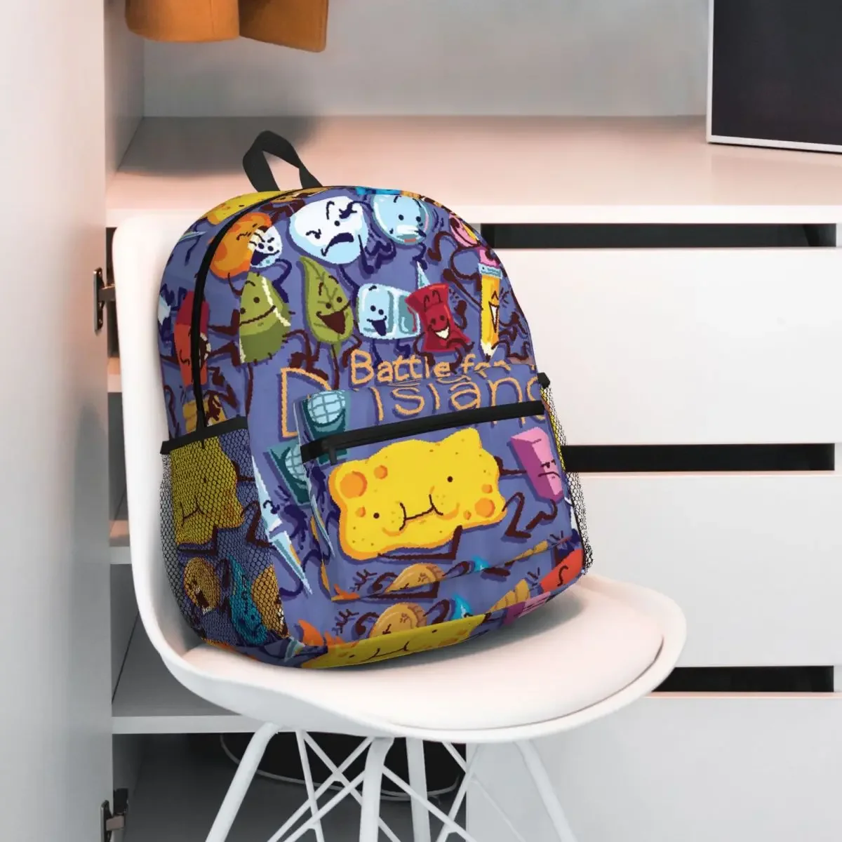 BFDI Four BFB Student Backpack School Bag Hiking Travel Daypack for Boys Girls Fashion Bookbag Shoulder Bags