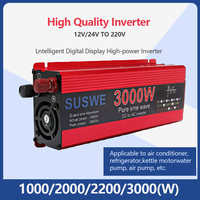 Pure Sine Inverter 1000W-3000W DC To AC 12V/24V To 110V/220V Car Power Inverter Portable Power Bank Converter Car Transformer