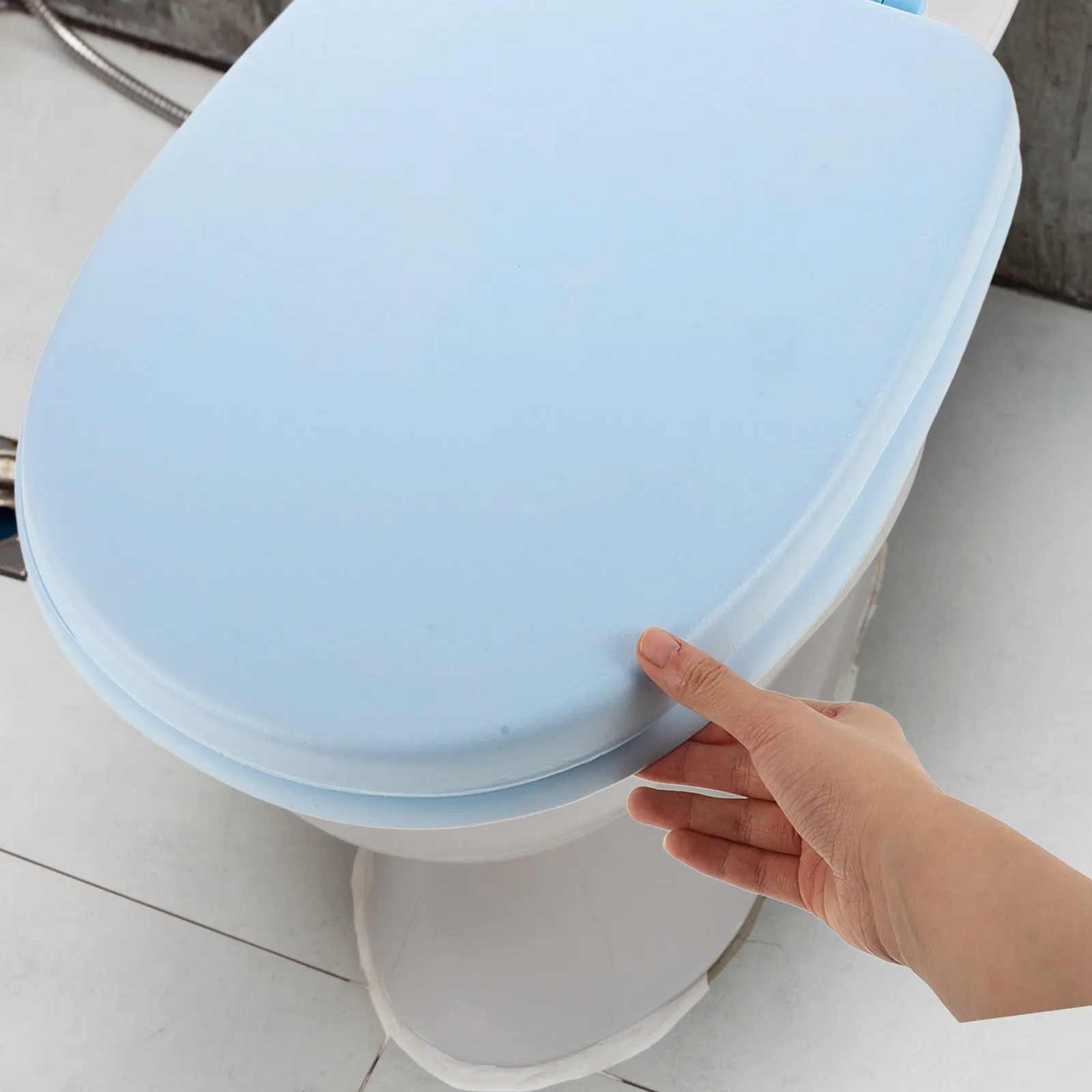 

Padded Foam Toilet Seat Lid Universal Fit Standard Toilet Bowl Replacement Part Soft Comfortable Non-Yellowing Easy-Clean Home