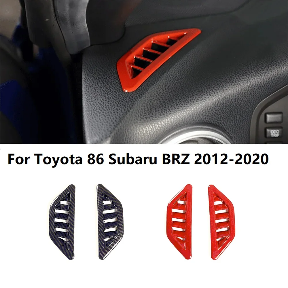 

Car Dashboard Sides Air Conditioning Outlet Vent Trim Frame Sticker for Toyota 86 Subaru BRZ 2012-2020(Carbon Fiber)