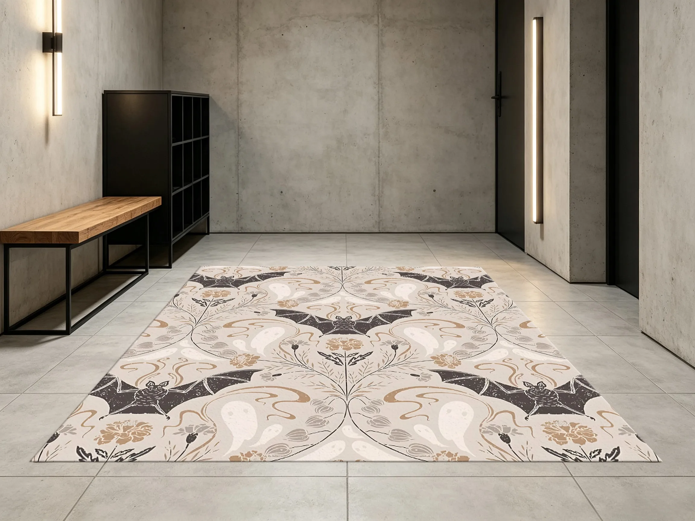 Retro Symmetrical Paisley Pattern French Vintage Style New Year Housewarming Rug, Suitable for Living Room, Bedroom, and Entryway, Creating a Light Luxury and Elegant Atmosphere