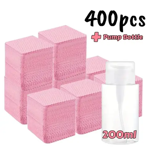 20/600pcs Lint-Free Gel Nail Wipes Aluminum-Free Nail Polish Remover Pads for NaiArt Beauty Nail Cleaning Care