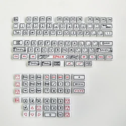 125 Keys XDA Profile Graffiti Theme Keycap PBT Dye Sublimation Customized DIY Keycaps for Gaming Mechanical Keyboard MX Switches