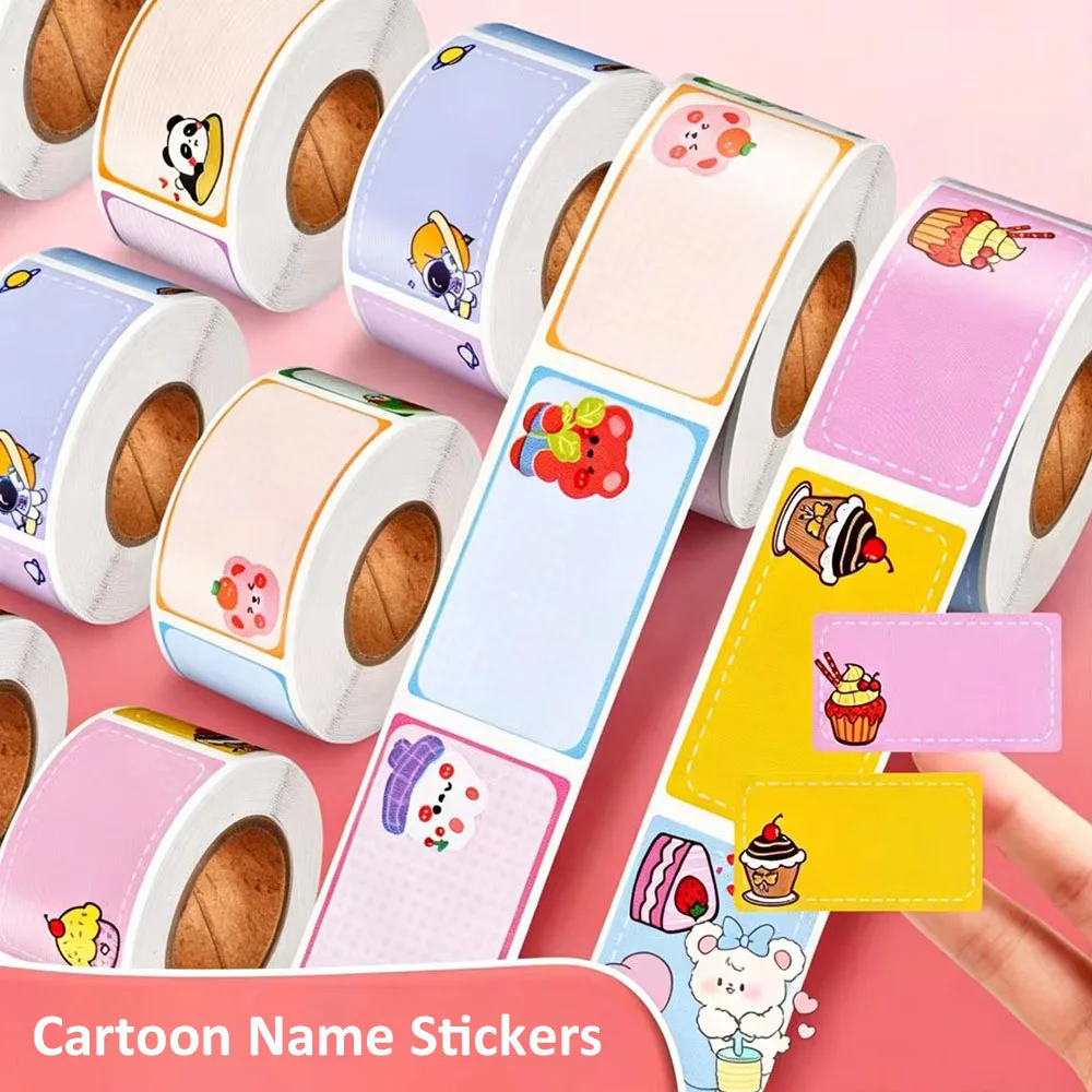 280 Stickers/Roll Pack Name Stickers, Cute student stationery stickers, handwritten name cartoon account label stickers