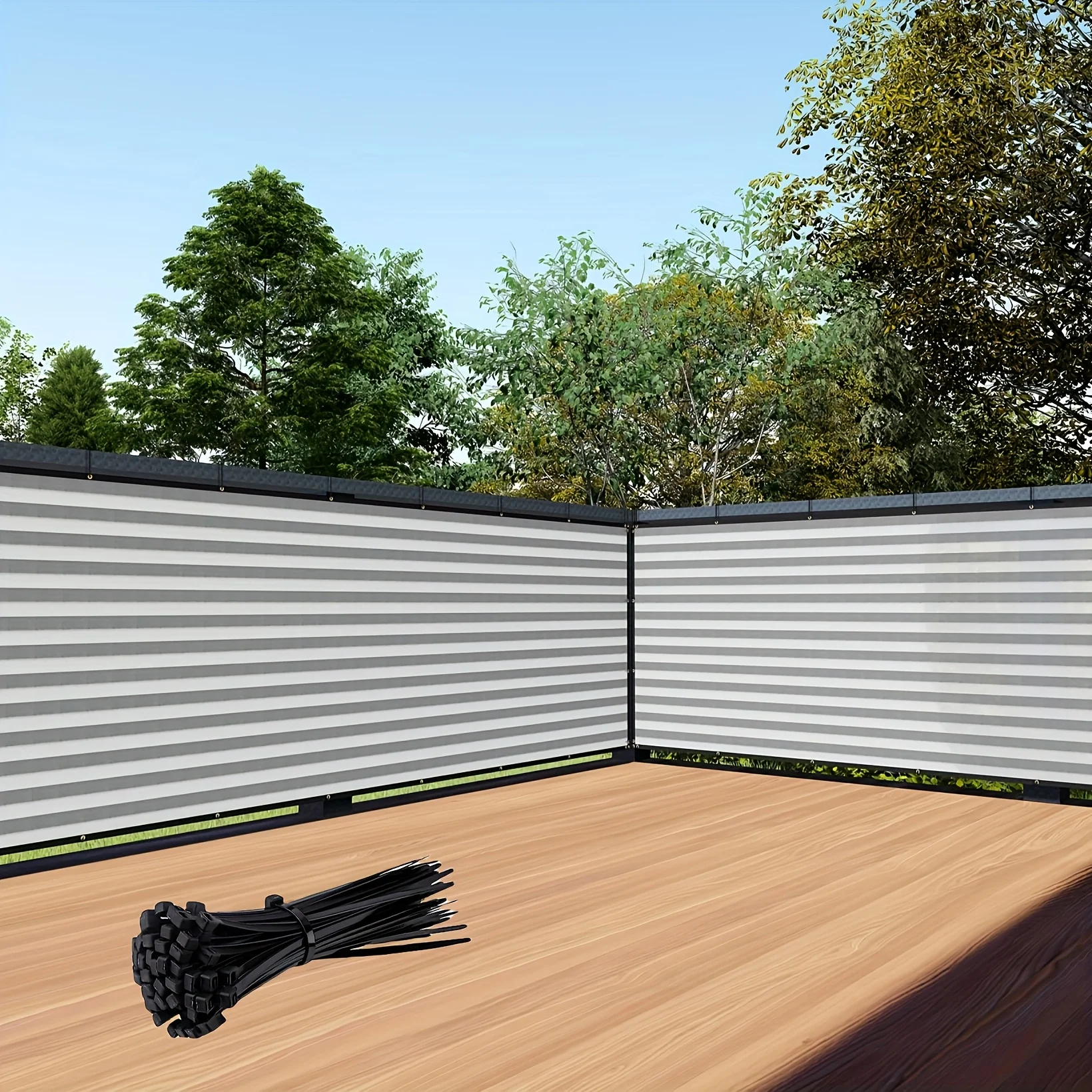 【شبكة تظليل شرفة الحديقة】أتي مع إغلاق وخطاف وحلقة وثقوب، منسوجة عالية الكثافة مع معدل مظلة شمسية بنسبة 90%، مناسبة لـ