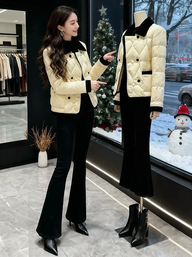 

Женская модная хлопковая куртка Thiened Cotton Jaet Small Fraance Sle, осень-зима, Новое поступление, высокое качество, длинное свечение...