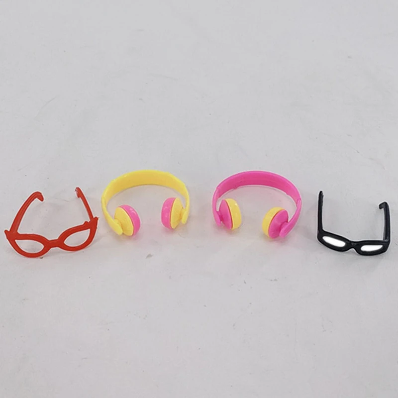 4Pcs Bento Decoration Tools Lunch Bento Box Food Headphones Glasses Headwear Buffet Sandwich Toppers Decor For Bento Decoration