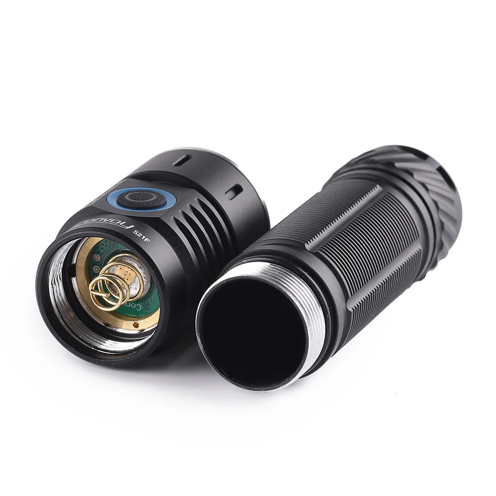 Convoy S21F 519A Led Flashlight Linterna with 60 Degree TIR Lens 21700 Flash Light Type-c High Powerful Torch 2700K to 5700K