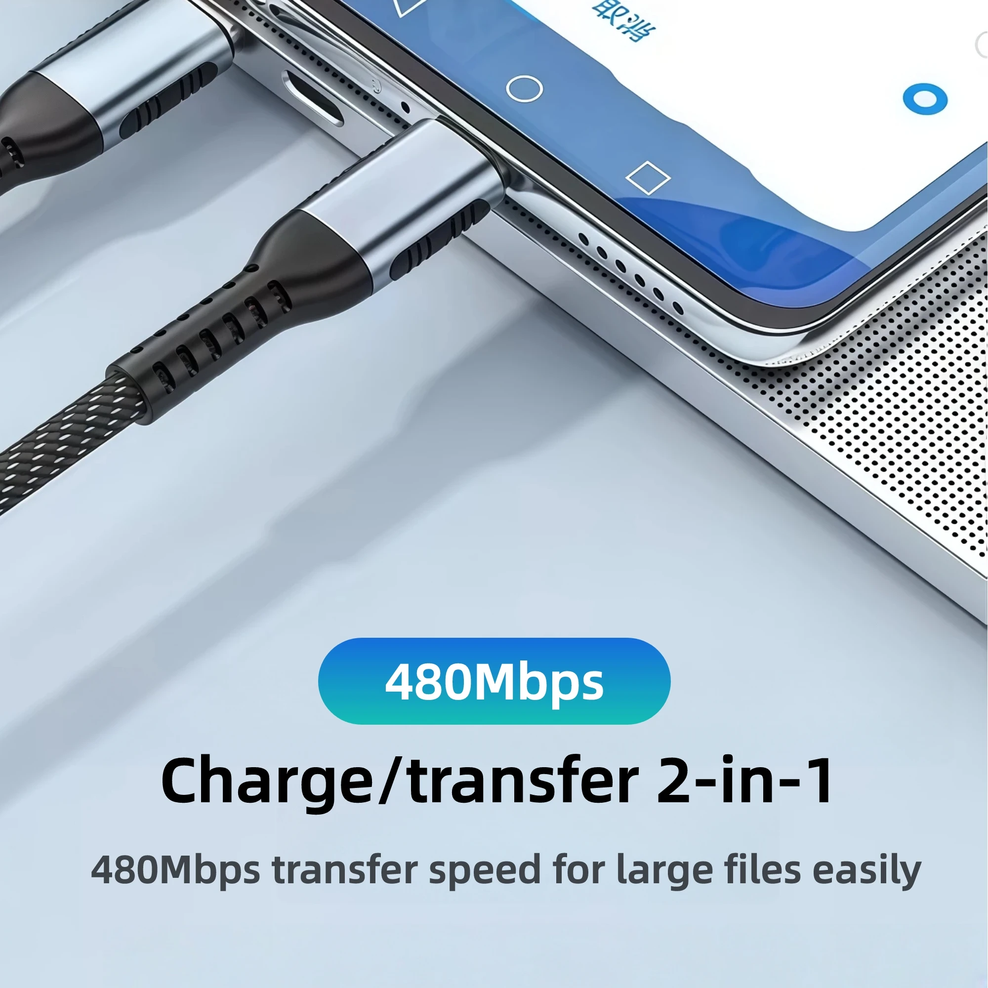 100W PD USB C to USB C Cable 1M, 5A Fast Charging Nylon Braided Type-C Data Cord for MacBook, iPad Pro, Samsung, Xiaomi, Laptop