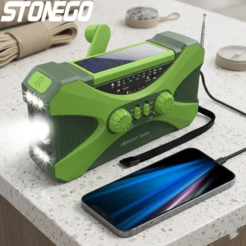 lampe-torche-led-rechargeable-portable-radio-solaire-lumiere-d'urgence-10000mah-double-haut-parleur-alarme-sos-camping-en-plein-air