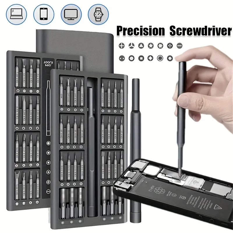 63 in 1 Precision Screwdriver Set Magnetic Screw Driver Bit Professional Repair Tool Kit for IPhone Watch Camera