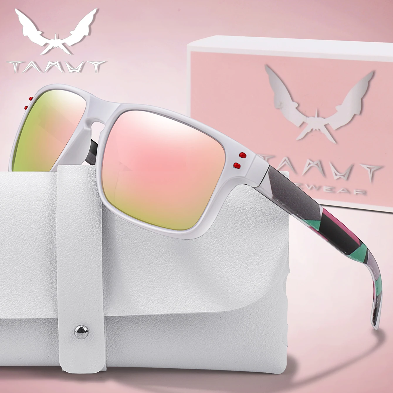 Polarisierte Gläser Männer Frauen Quadratische Sonnenbrille Outdoor Sport Fahren Wandern Shades UV400 Klassische Winddichte Schutzbrille Mit Box