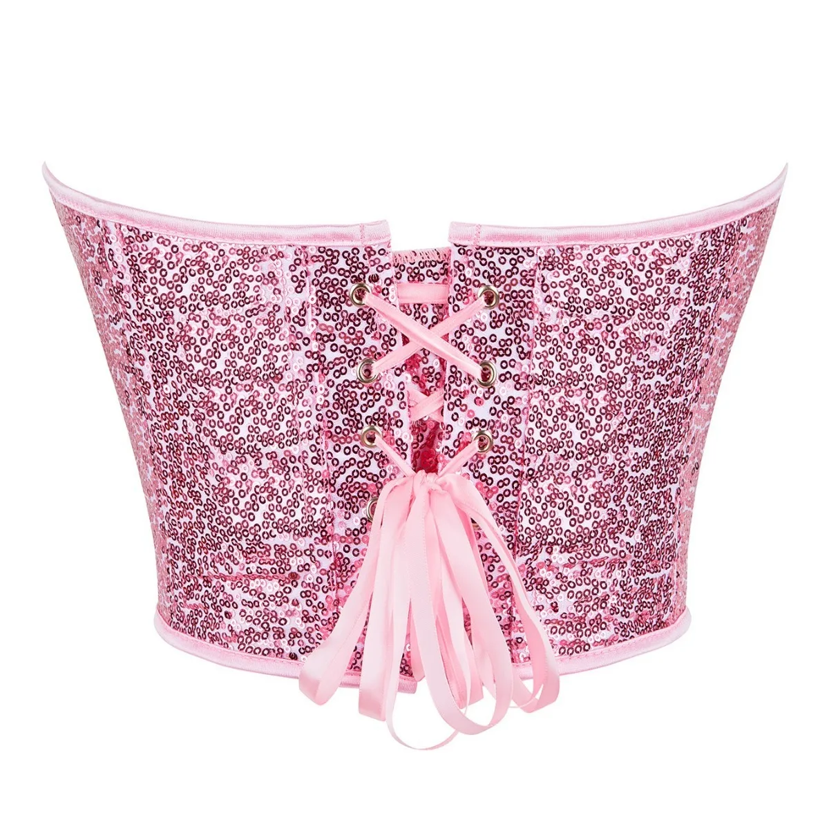 جديد الوردي الترتر السيدات صديرية دائرية المرأة iny بلوزة الربيع الصيف الخريف موسم البوليستر النسيج الجسم الملابس الداخلية