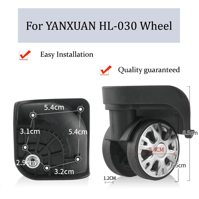 

Suitable For YANXUAN HL-030 Universal Wheel Trolley Case Wheel Replacement Luggage Pulley Sliding Casters Wear-resistant Repair