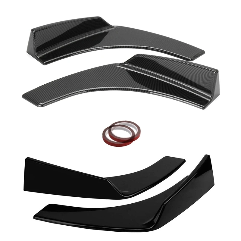 1 Pair Universal Car FRP Front Bumper Lip Spoiler Splitters Winglets Flaps Cup Wings