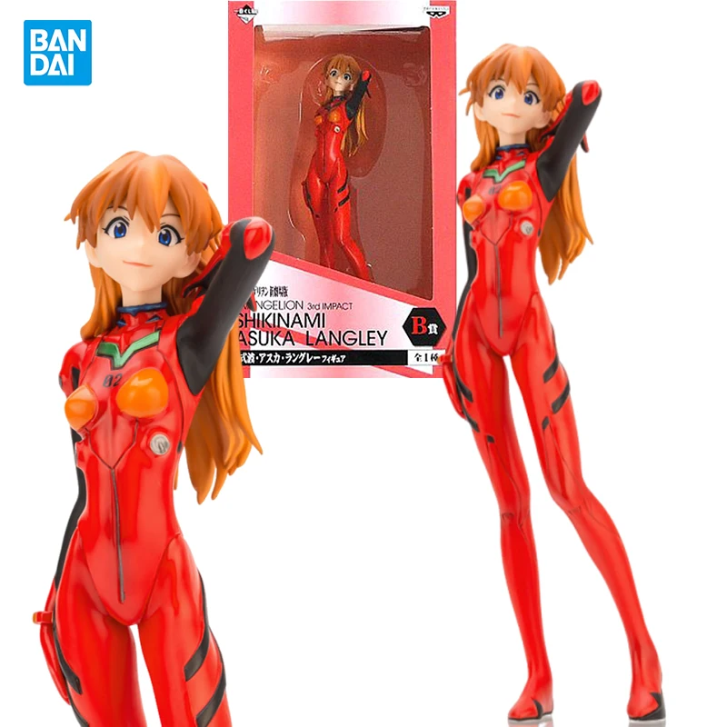 

Bandai Genuine PROJECT EVA Soryu Asuka Langrey Anime figure Movable toy Anime Peripheral Action Figures Doll for Collectors