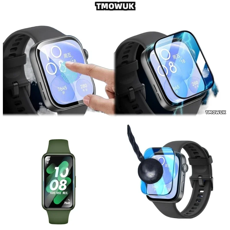 For Huawei Band 6 7 8 9 10 B6 B7 Watch D2 Fit 3 4 Pro Special Edition - Matte Finish Anti - Fingerprint Soft Screen Protective F