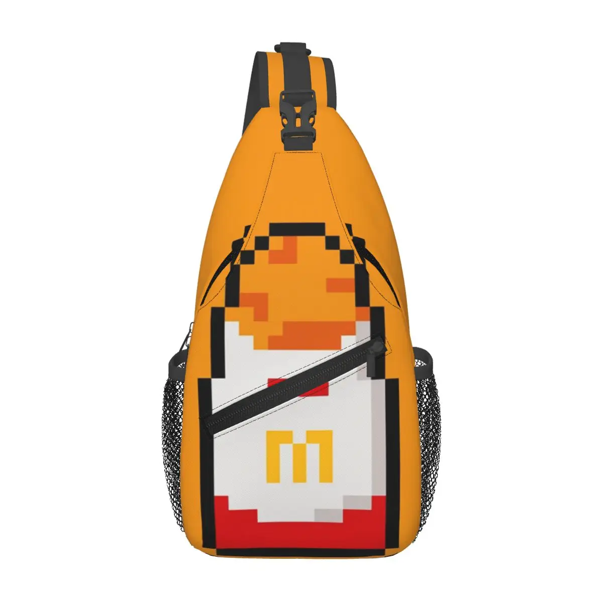 French Fries, McDonald-Pixel Sling Chest Bags Crossbody Shoulder Backpack Outdoor Sports Daypacks Fashion Bag