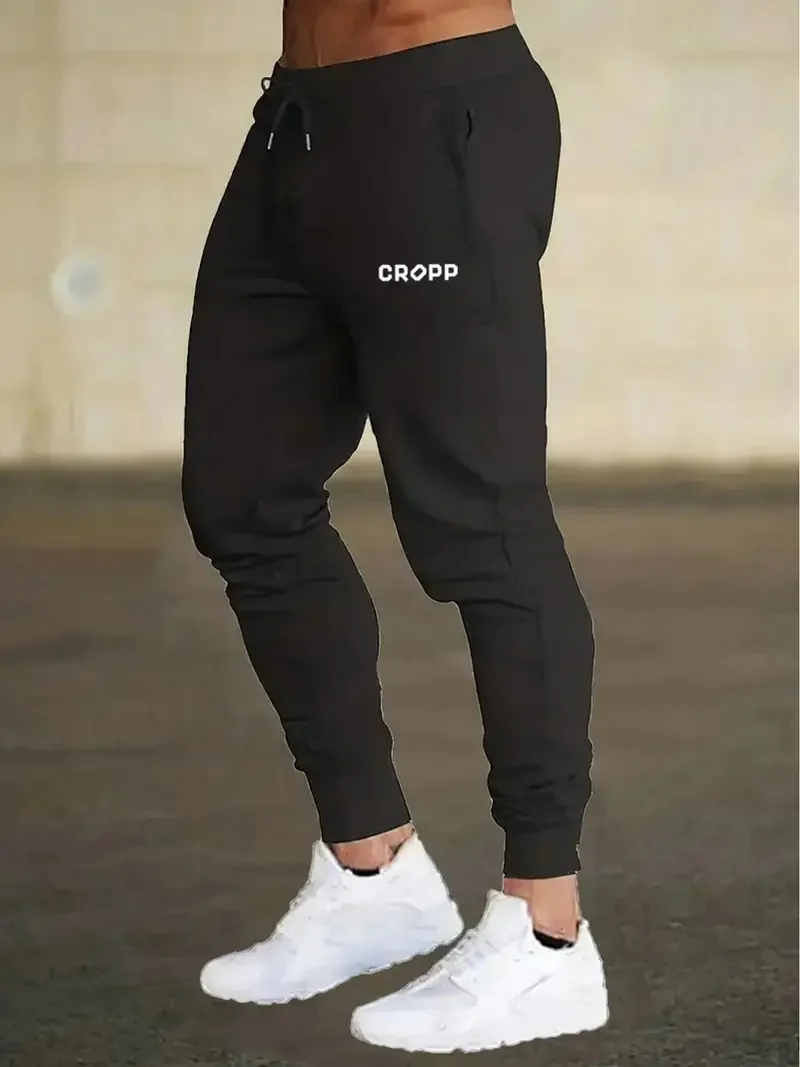 

Удобные дышащие мужские облегающие повседневные брюки, свободные длинные брюки с манжетами, весна-осень, новый стиль, легкие мужские джинсы